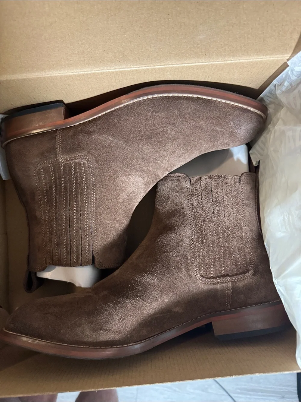 N/A brown suede